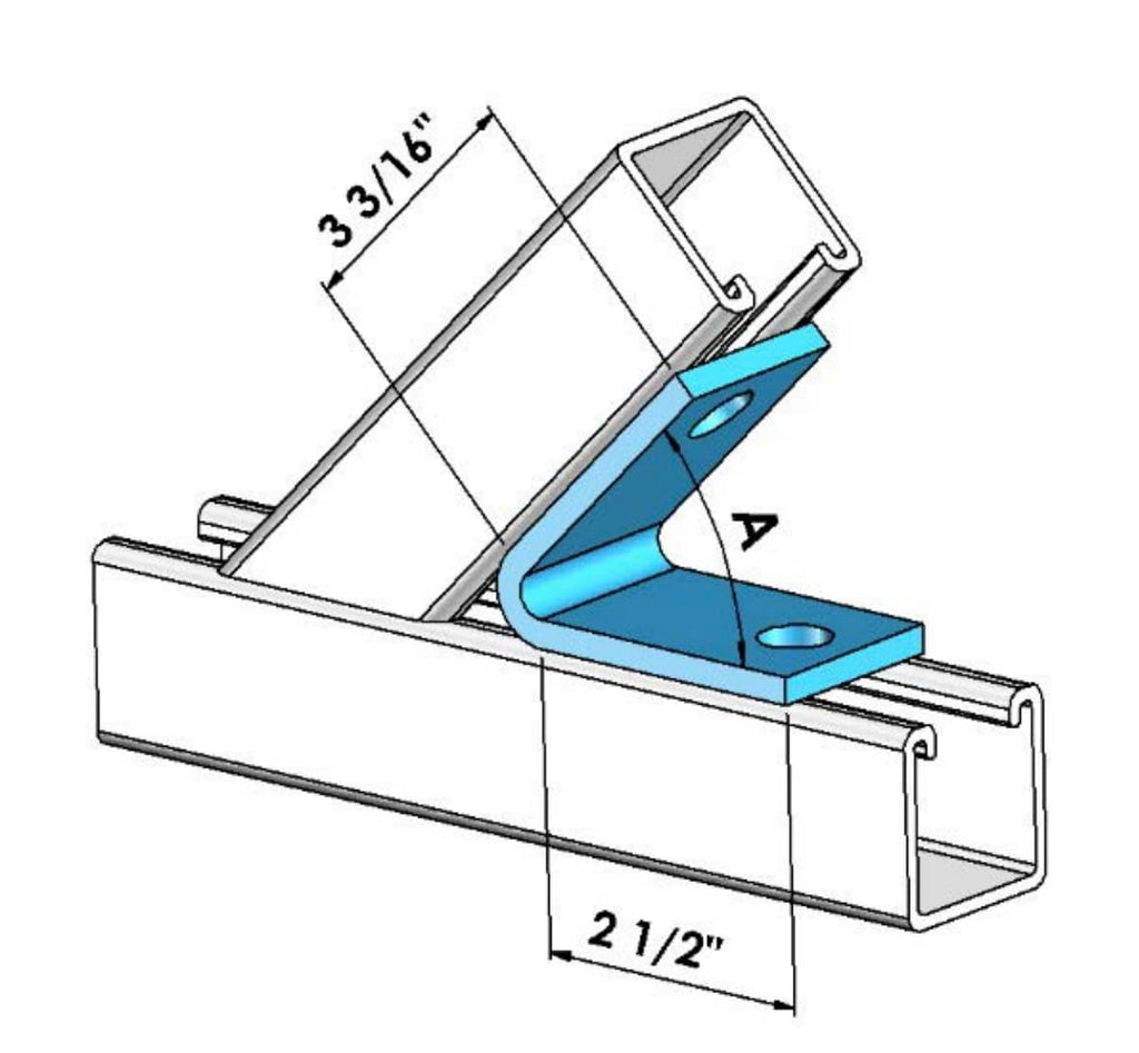 ClampTitan 2 Hole Close Corner Inside Angle Bracket for 1-5/8" Strut Channel Fittings Connector