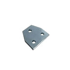 ClampTitan 3-Hole Tee Plate for Strut Channel, Hole Dia 9/16", Flat Plate Fittings, Zinc Galvanized
