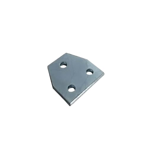 ClampTitan 3-Hole Tee Plate for Strut Channel, Hole Dia 9/16", Flat Plate Fittings, Zinc Galvanized