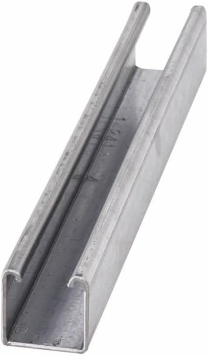 ClampTitan 1 5/8'' x 1 5/8'' Solid Metal Strut Channel, 304SS Stainless Steel,12 Gauge U Channel