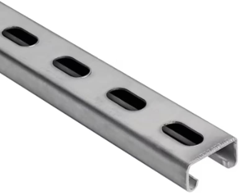 13/16'' x 1 5/8'' Slotted Metal Strut Channel, 14 Gauge U Channel, Pre-Galvanized