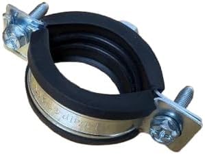 ClampTitan Two Bolt Rubber Lined Clamp, Insulated EPDM Cushioned Hose, 5-Pack