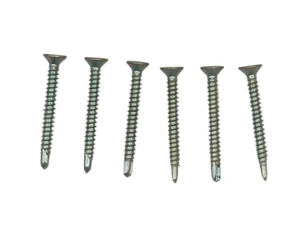 #8 x 1-1/2" Sheet Metal Self Drilling Screws, Philips Flat Head Self-Tapping, #2 Point Zinc Plated Carbon Steel Tek for Metal/Wood