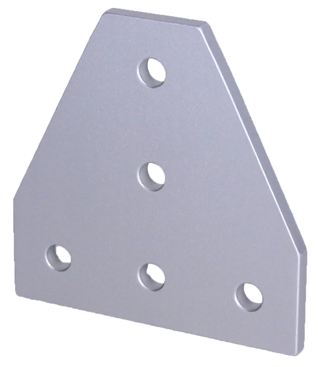 ClampTitan 5-Hole Tee Gusset Plate for Strut Channel, Hole Dia 9/16", Flat Plate Fittings