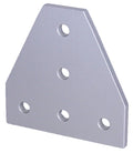 ClampTitan 5-Hole Tee Gusset Plate for Strut Channel, Hole Dia 9/16", Flat Plate Fittings