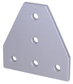 ClampTitan 5-Hole Tee Gusset Plate for Strut Channel, Hole Dia 9/16", Flat Plate Fittings