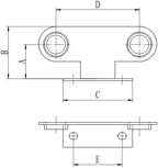 ClampTitan Double Pipe Stay for Vertial or Horizontal CPVC and Pex Pipe Hanger, Black Powder Epoxy, 5-Pack