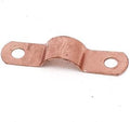 ClampTitan 2-Hole Pipe Strap Copper Epoxy, U Bracket Tube Strap Clamp, Tension Clips, 50-Pack