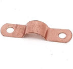 ClampTitan 2-Hole Pipe Strap Copper Epoxy, U Bracket Tube Strap Clamp, Tension Clips, 50-Pack
