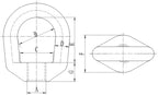 Weldless Eye Nut, Plain Forged Steel, Heavy Duty for High-Strength/Temperature Piping, UNC Threaded Ring Shape Lifting