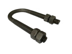 ClampTitan Round Standard U-Bolts with Hex Nuts, Pipe/Wood Fasterning, 316 Stainless Steel