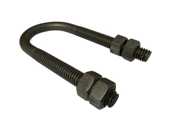 ClampTitan Round Standard U-Bolts with Hex Nuts, Pipe/Wood Fasterning, 316 Stainless Steel
