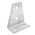 ClampTitan 4-Hole Bracket, Angle Fitting, Corner Gusset for All 1-5/8" Strut Channel for 1/2" Bolt