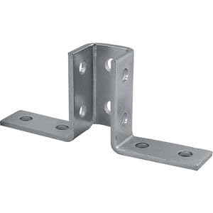 ClampTitan 10-Hole Wing Fitting Bracket, for 1-5/8" Strut Channel with 1/2" Bolt, HDG hot-dip Galvanized