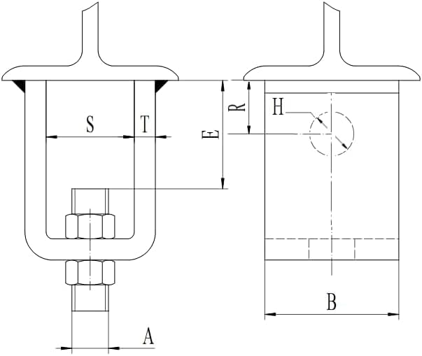 ClampTitan Welded Beam Attachment for Welding Attachment to Bottom of Beam, Plain Finish