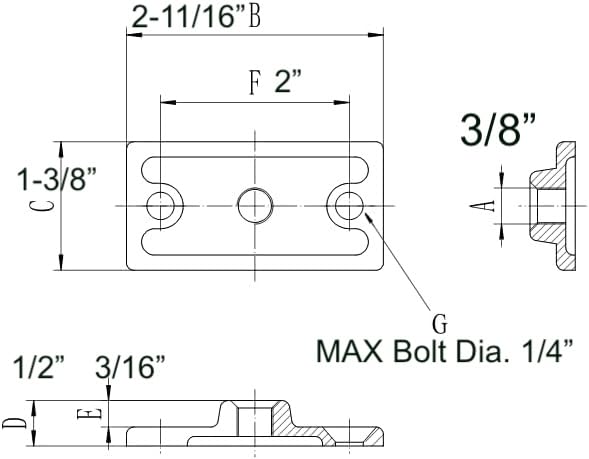 3/8" Stainless Steel Ceiling Flange Hanger Plate for Pipe Support
