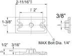 3/8" Stainless Steel Ceiling Flange Hanger Plate for Pipe Support