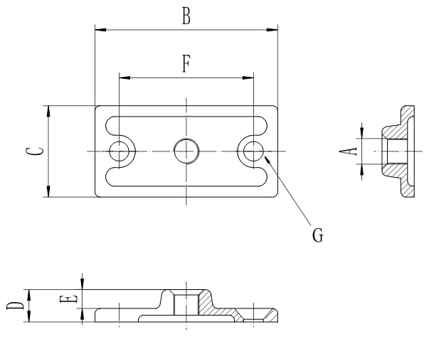 Ceiling Flange Hangers for Pipe Support, Ceiling Flange Plate Threaded, Ceiling Cover Plate, UL and FM Approved, 20 Pieces (Plain, 3/8'')