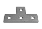 ClampTitan T Shape Plate Four Hole, Fitting for 1-5/8" Strut Channel, Tee Plate Corner Bracket