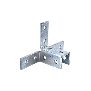 ClampTitan 12-Hole Wing Fitting Bracket, for 1-5/8" Strut Channel with 1/2" Bolt, HDG hot-dip Galvanized
