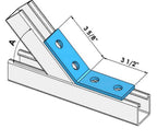 ClampTitan 4 Holes Open Corner Angle Bracket for 1-5/8" Strut Channel Fittings Connector