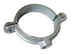 ClampTitan Hinged Split Ring Pipe Hanger Galvanized Iron, with 3/8 or 1/2 in. Rod Fitting