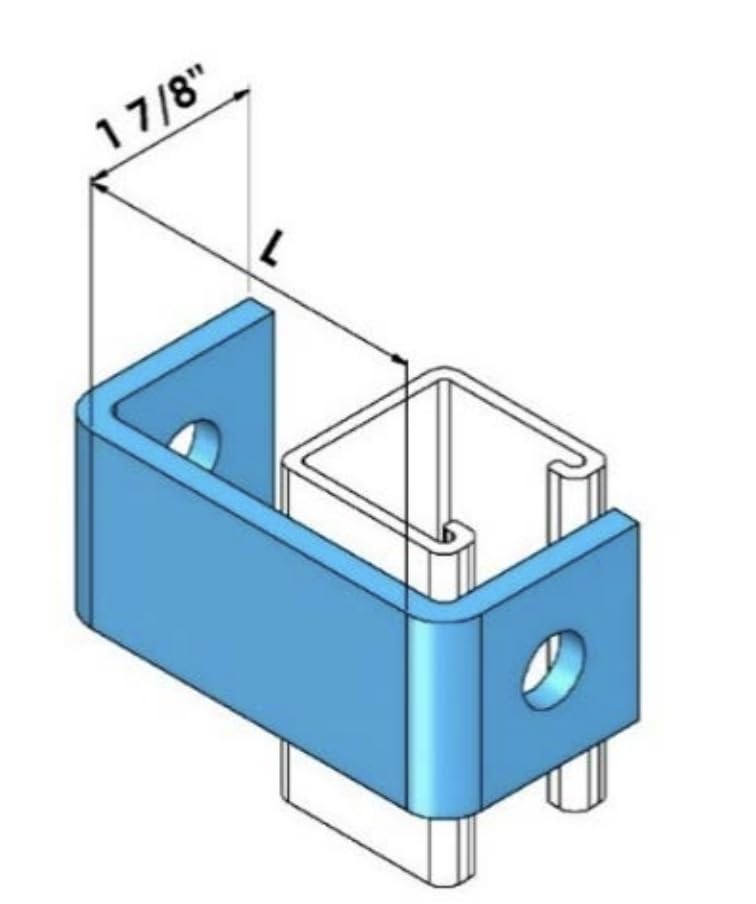 ClampTitan Clevis Connector for 1-5/8" Strut Channel with 1/2" Bolt, HDG