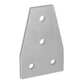 ClampTitan 4-Hole Tee Gusset Plate for Strut Channel, Hole Dia 9/16", Flat Plate Fittings, Zinc Galvanized