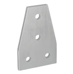 ClampTitan 4-Hole Tee Gusset Plate for Strut Channel, Hole Dia 9/16", Flat Plate Fittings, Zinc Galvanized