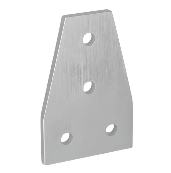 ClampTitan 4-Hole Tee Gusset Plate for Strut Channel, Hole Dia 9/16", Flat Plate Fittings, Zinc Galvanized