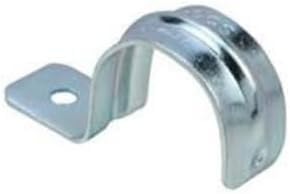 ClampTitan EMT One/Two Hole Pipe Strap, R Shape Bracket, for Electrical Pipe Tube Wire Installation, 50-Pack