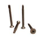 #8 x 1-1/2" Sheet Metal Self Drilling Screws, Philips Flat Head Self-Tapping, #2 Point Zinc Plated Carbon Steel Tek for Metal/Wood
