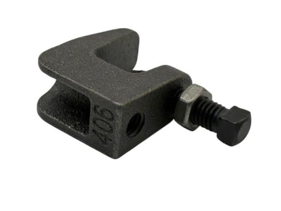 ClampTitan 3/8-Inch Beam Clamp, 3/4-Inch Jaw Opening, Wall & Ceiling Mount Pipe Support, C-Clamp, 10-Pack, UL/cUL/FM Approved