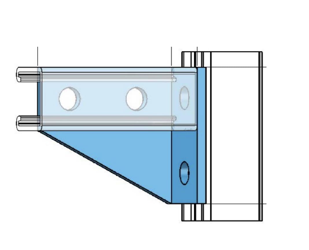 ClampTitan 4-Hole 90 Degree Fitting Bracket for 1-5/8" Strut Channel