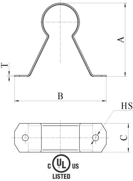 ClampTitan CPVC Two-Hole Stand Off Strap, Position Fire Sprinkler Pipe, Flared Edges for Protection, with Mounting Screws, 10-Pack