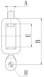 ClampTitan Turnbuckle Adjuster, Adjustable Connection for Hanger Rods