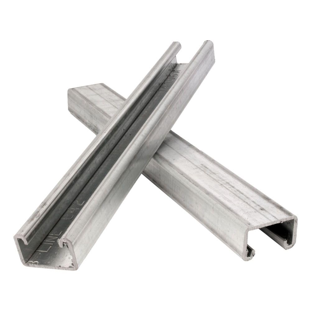 ClampTitan 1''x1 5/8'' Solid Metal Strut Channel, 12 Gauge U Channel, Pre-Galvanized