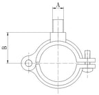 ClampTitan Hinged Split Ring Pipe Hanger Galvanized Iron, with 3/8 or 1/2 in. Rod Fitting