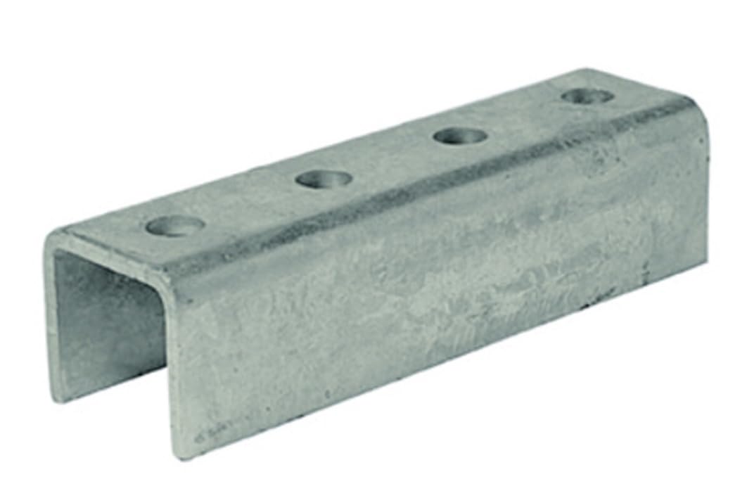 ClampTitan Four Hole Splice, U Shaped Splice Fittings Strut Connector Bracket for Strut