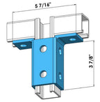 ClampTitan 8-Hole Wing Fitting Bracket, for 1-5/8" Strut Channel with 1/2" Bolt