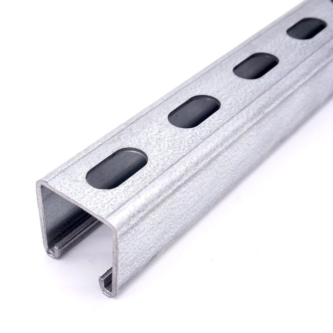 ClampTitan 1 5/8'' x 1 5/8'' Slotted Metal Strut Channel, 304SS Stainless Steel,12 Gauge U Channel
