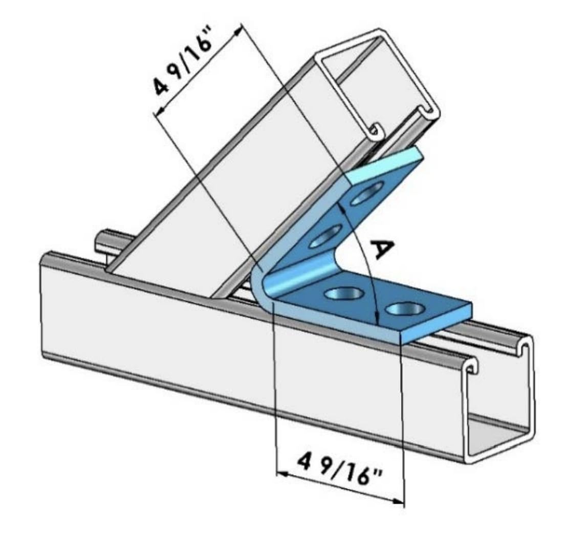 ClampTitan 4 Holes Close Inside Corner Angle Bracket for 1-5/8" Strut Channel Fittings Connector