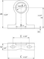 ClampTitan Pipe Stay Extended for Vertial or Horizontal CPVC and Pex Pipe Hanger, 5-Pack