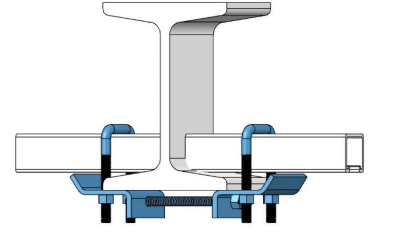 ClampTitan Double J-Hook Beam Clamp, Zinc Electro-Galvanized