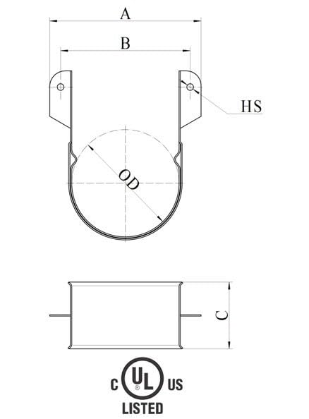 ClampTitan Side Mount Strap for CPVC Fire Sprinkler Pipe, UL and cUL Listed, 10-Pack
