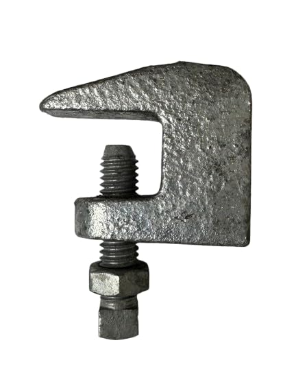 ClampTitan 3/8-Inch Beam Clamp, 3/4-Inch Jaw Opening, Wall & Ceiling Mount Pipe Support, C-Clamp, 10-Pack, UL/cUL/FM Approved
