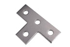 ClampTitan T Shape Plate Four Hole, Fitting for 1-5/8" Strut Channel, Tee Plate Corner Bracket