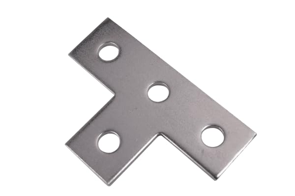ClampTitan T Shape Plate Four Hole, Fitting for 1-5/8" Strut Channel, Tee Plate Corner Bracket