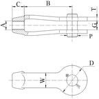 ClampTitan Forged Steel Clevis, Connect Hanger Rod to Pipe Lugs/Angles, High-Temperature Piping