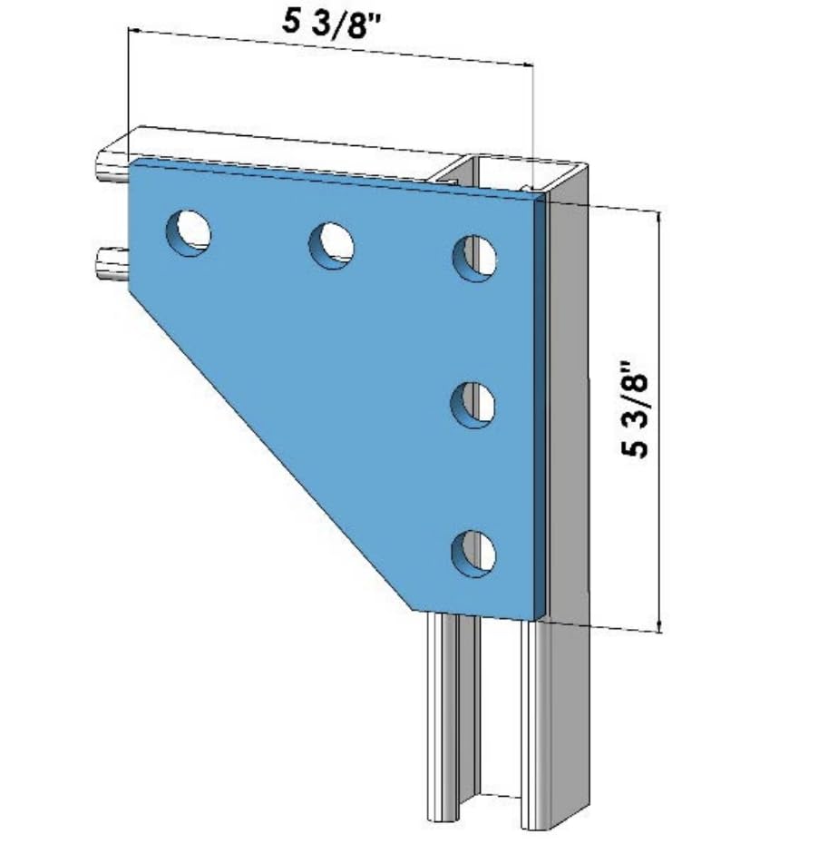 ClampTitan 5-Hole Corner Plate, 90 Degree Joint Board Plate, Corner Angle Bracket Connection